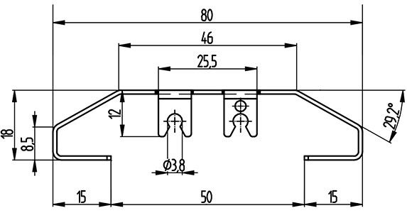 pont pour câbles Easy Bridge 80 1.00m blanc RAL9003