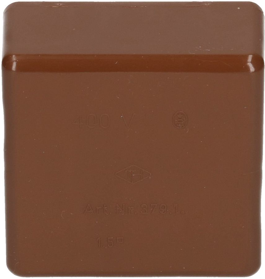 boîte de dérivation 66x66x30mm AP TH vide 400V IP20 marron