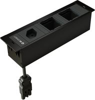 CUBOBOX bloc multiprise noir S 3 fois 1x type 13 2x module vide