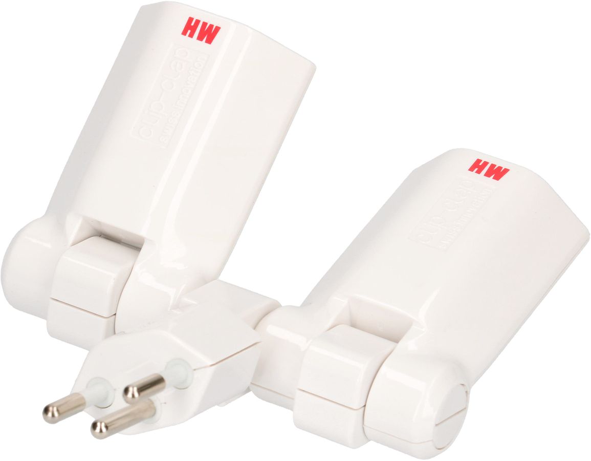 multi adaptateur clip-clap 2x type 13 3 pôles blanc BS