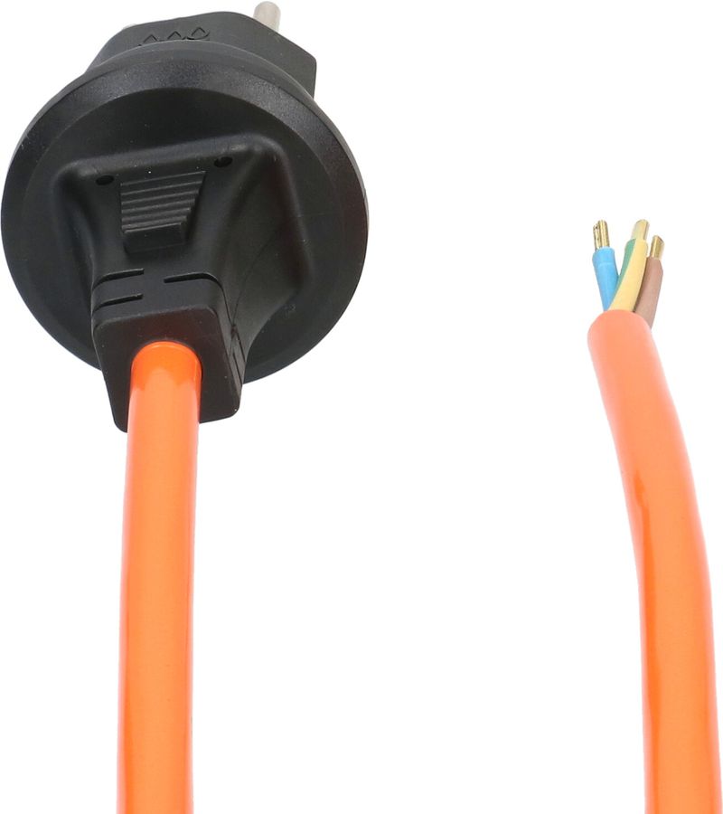PUR câble secteur H07BQ-F3G1.5mm2 3m orange type 13 IP55