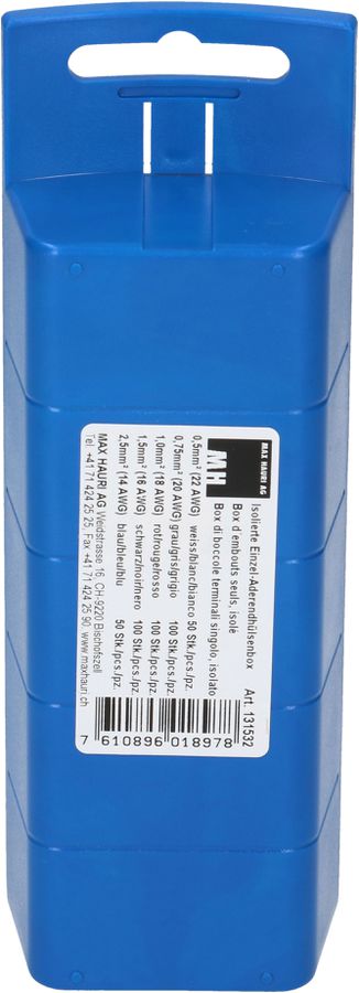 box d'embouts seuls isolé cuivre étamé