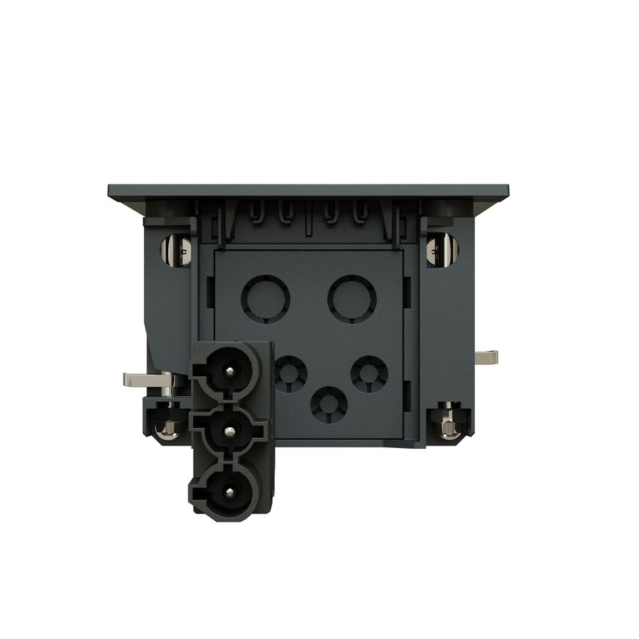 INTRO2.0 bloc multiprise anodisé 3x type 13 1x USB-A/C