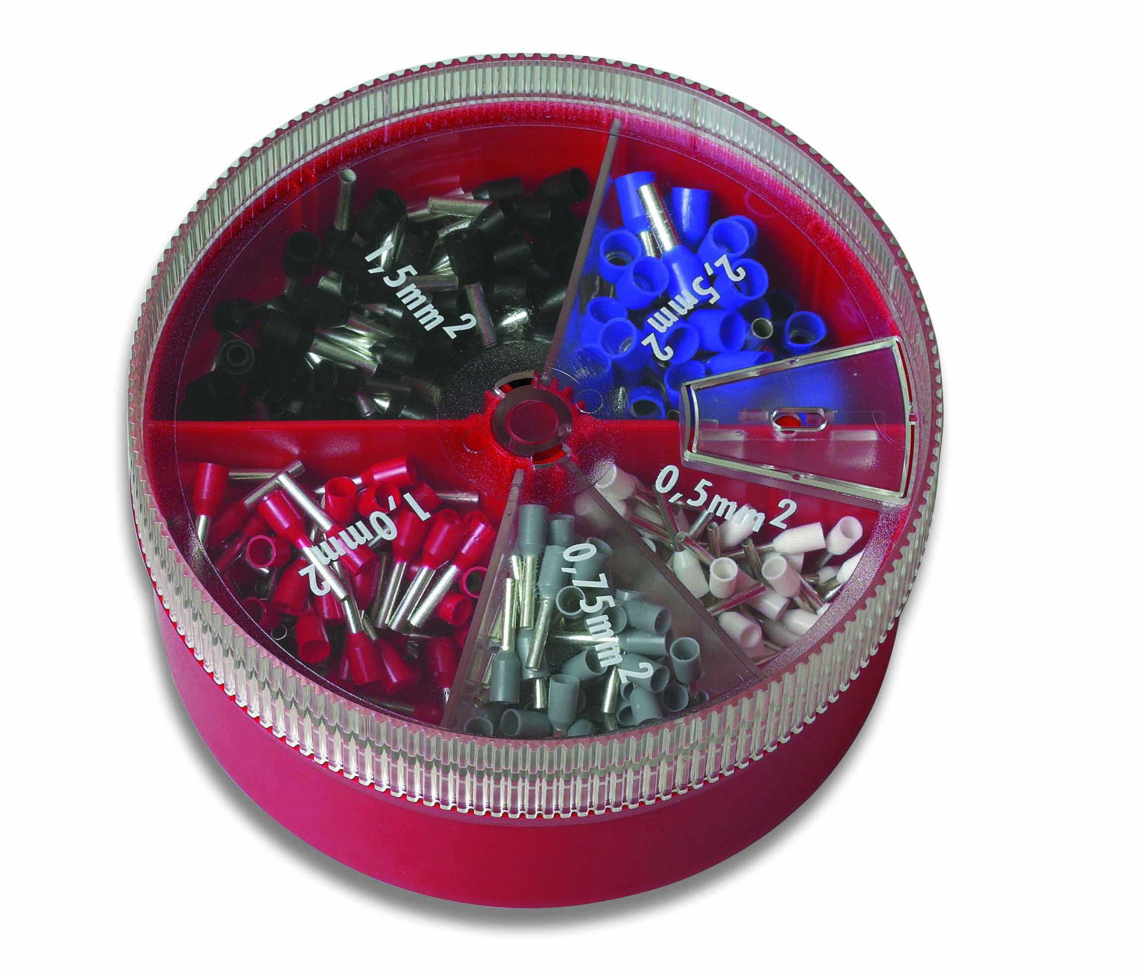 Assort. cosses tubu. à sertir 0.5-0.75-1-1.5-2.5mm² couleurs DIN