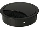 passe-câble 80mm rond noir