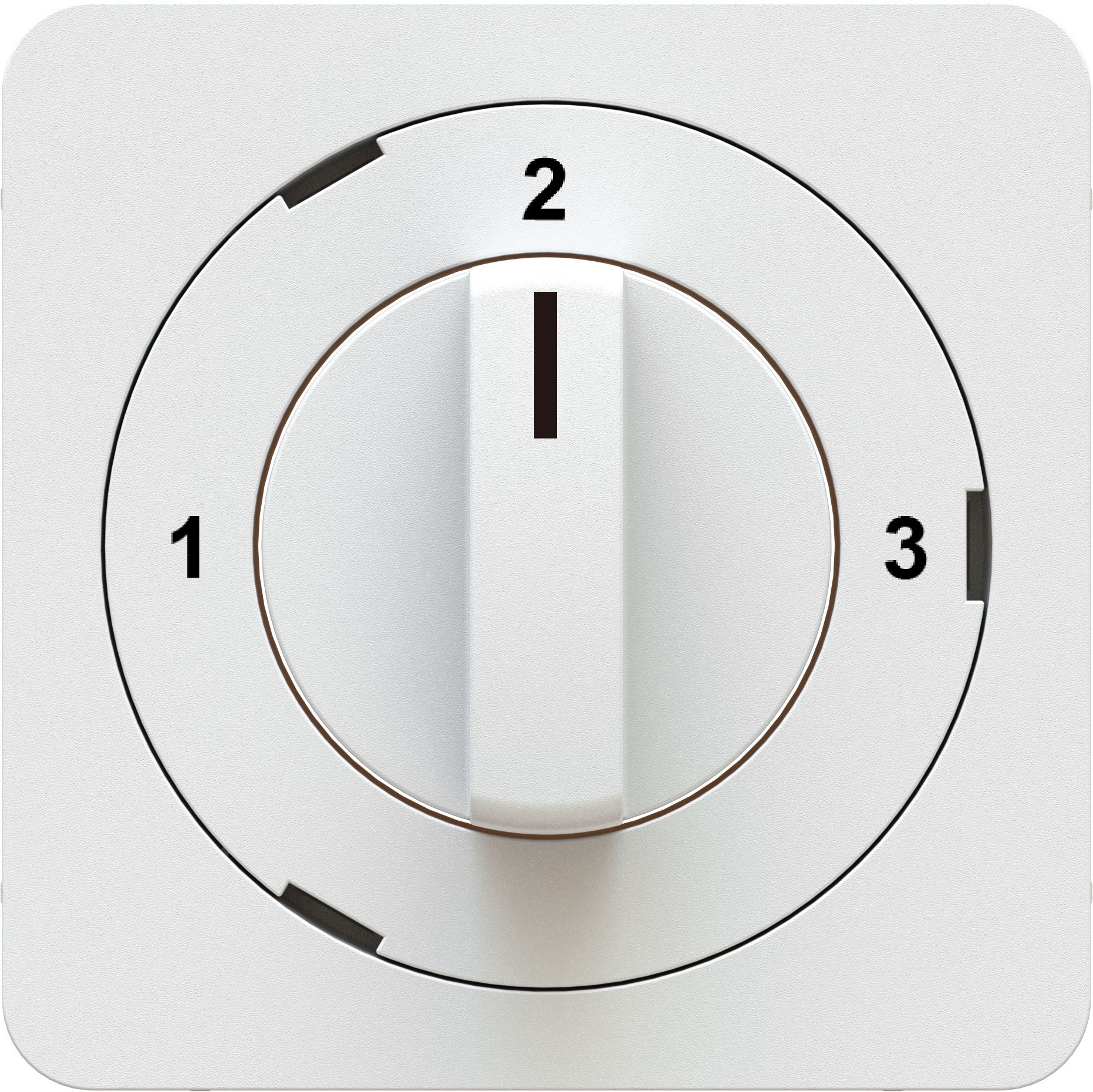 interrupteur rotatif/à clé 1-2-3 plaque frontale priamos blanc
