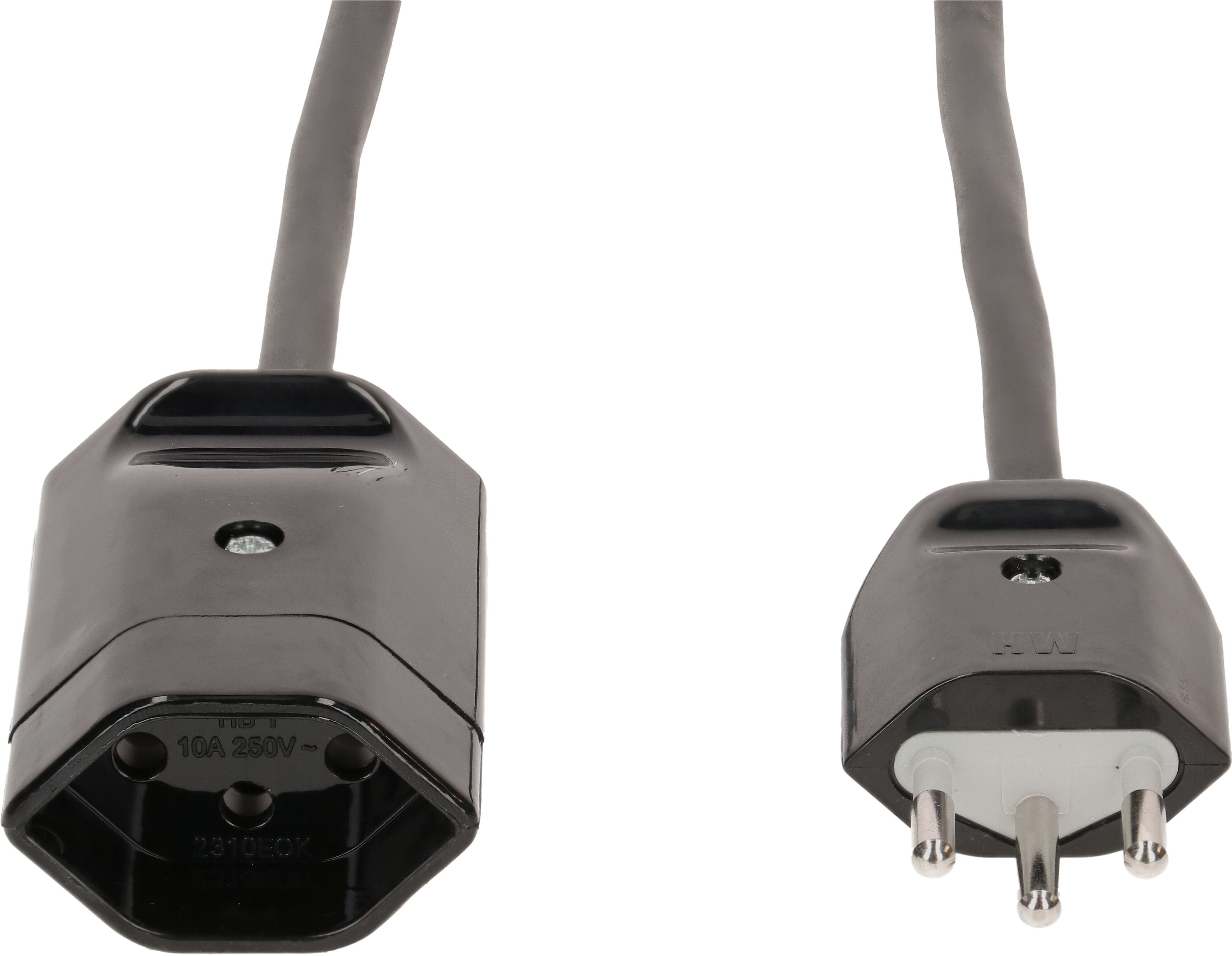 rallonge 3G1.0 1m noir blindée type 12 / type 13