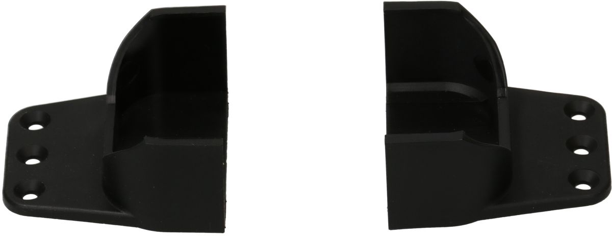 Set de supports à visser noir plat pour multiprise Swiss Line