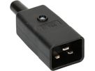 fiche de connecteur type C20 3 pôles noir