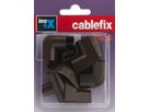 Raccords de goulotte 10mm marron assorti 10 pcs.