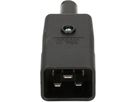 fiche de connecteur type C20 3 pôles noir