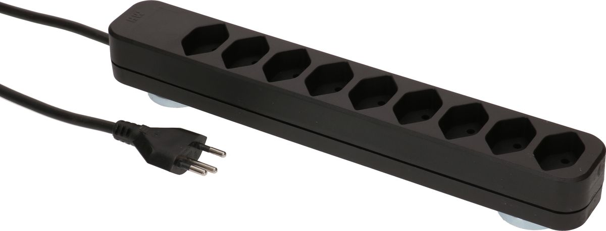 multiprise Swiss Line 9x type 13 noir aimant 5m