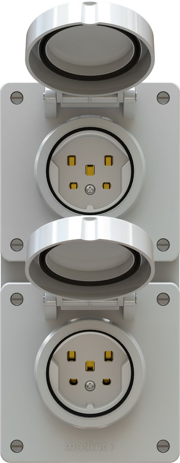 combinaison type 25 / type 25 ta.2x1 ENC exo IP55 gris clair