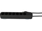 Steckdosenleiste Swiss Line 7x Typ 13 schwarz Magnet 5m
