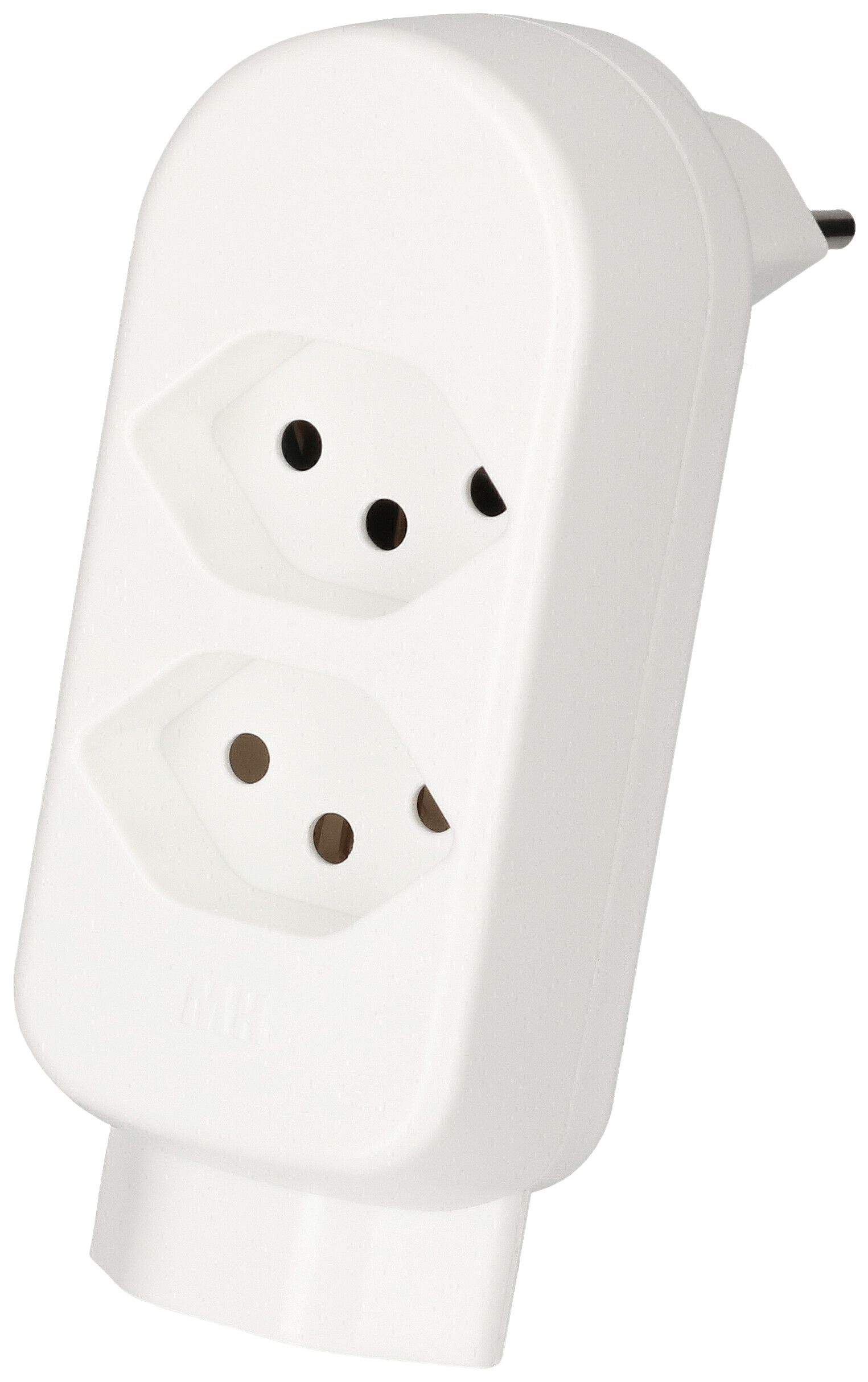 Abzweigstecker ADAPT 2+1x Typ 13 weiss drehbar Green+Fair