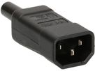 fiche de connecteur type C14 3 pôles noir