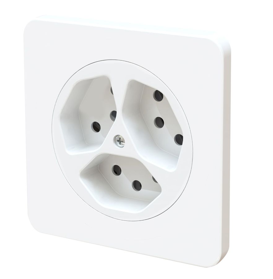 prise 3x type 13 ta.1x1 ENC maxONE blanc