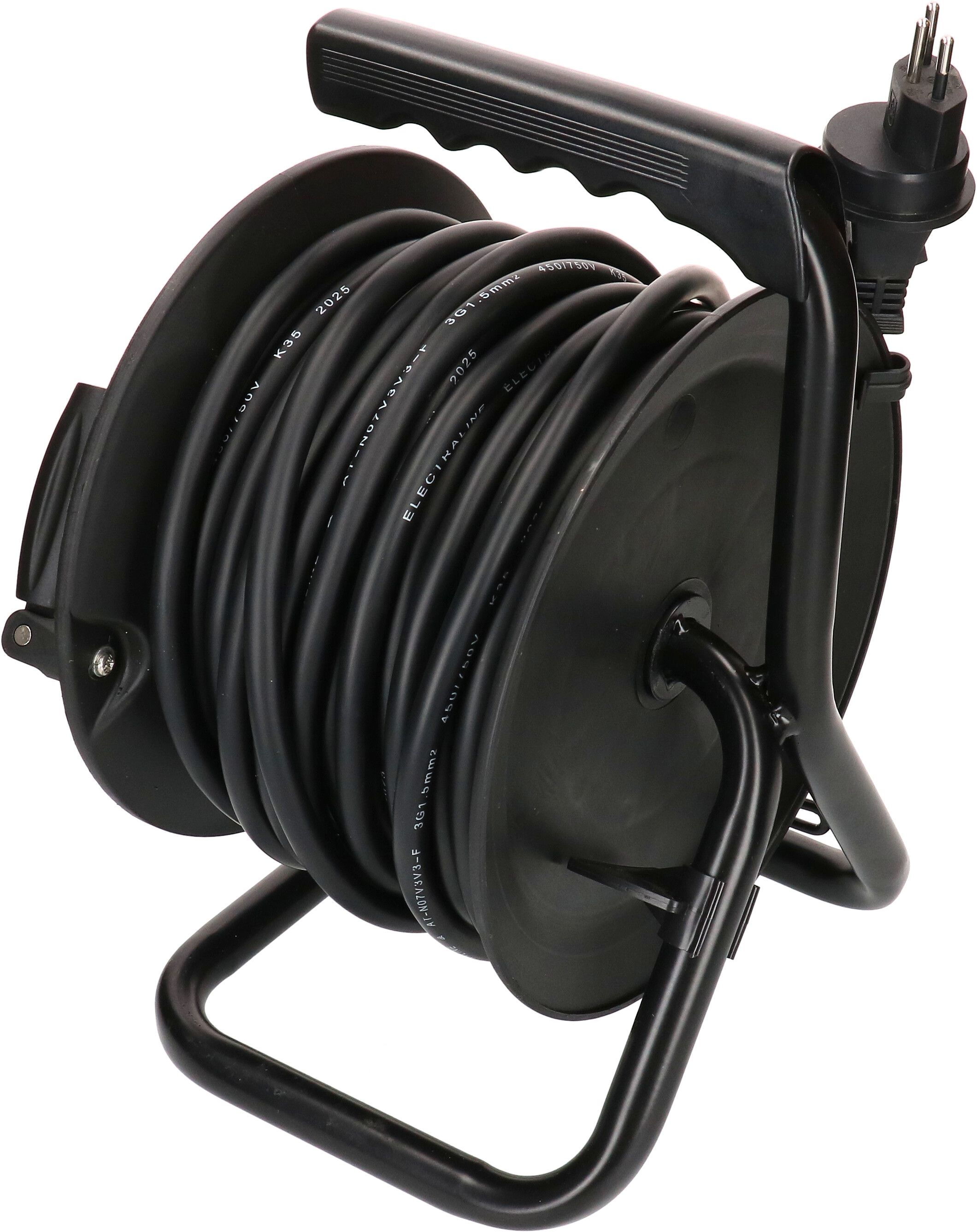 enrouleur de câble 3x type IP55 13 20m noir