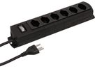 multiprise Prime Line 6x type 23 noir interrupteur 5m
