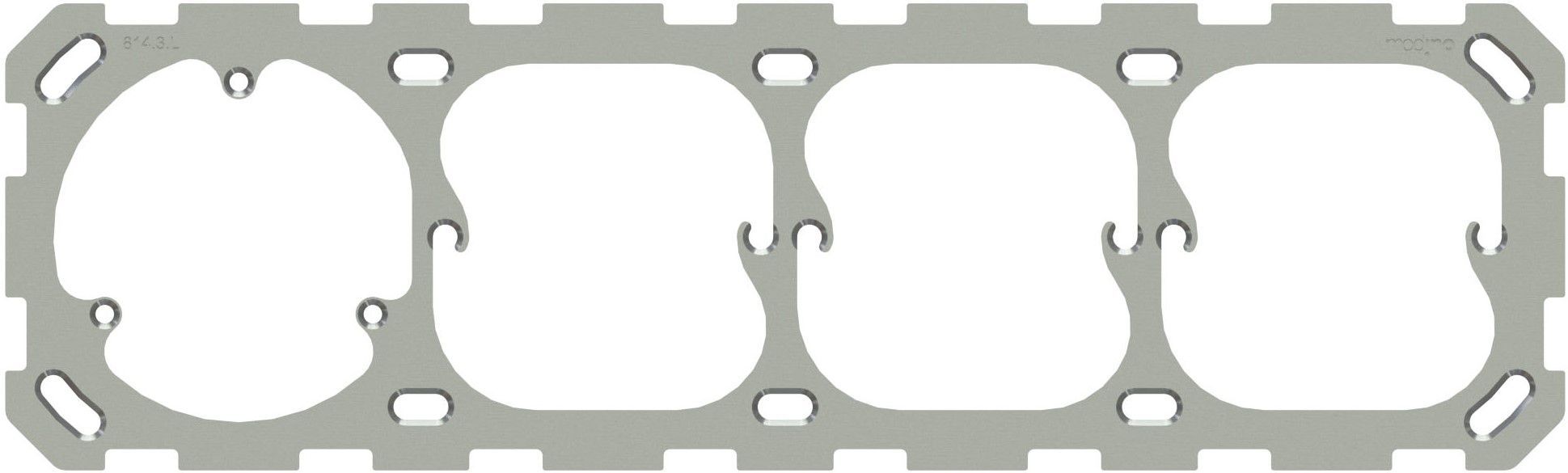 plaque de fixation ta.1x4 avec fixation en 3 points gauche modino