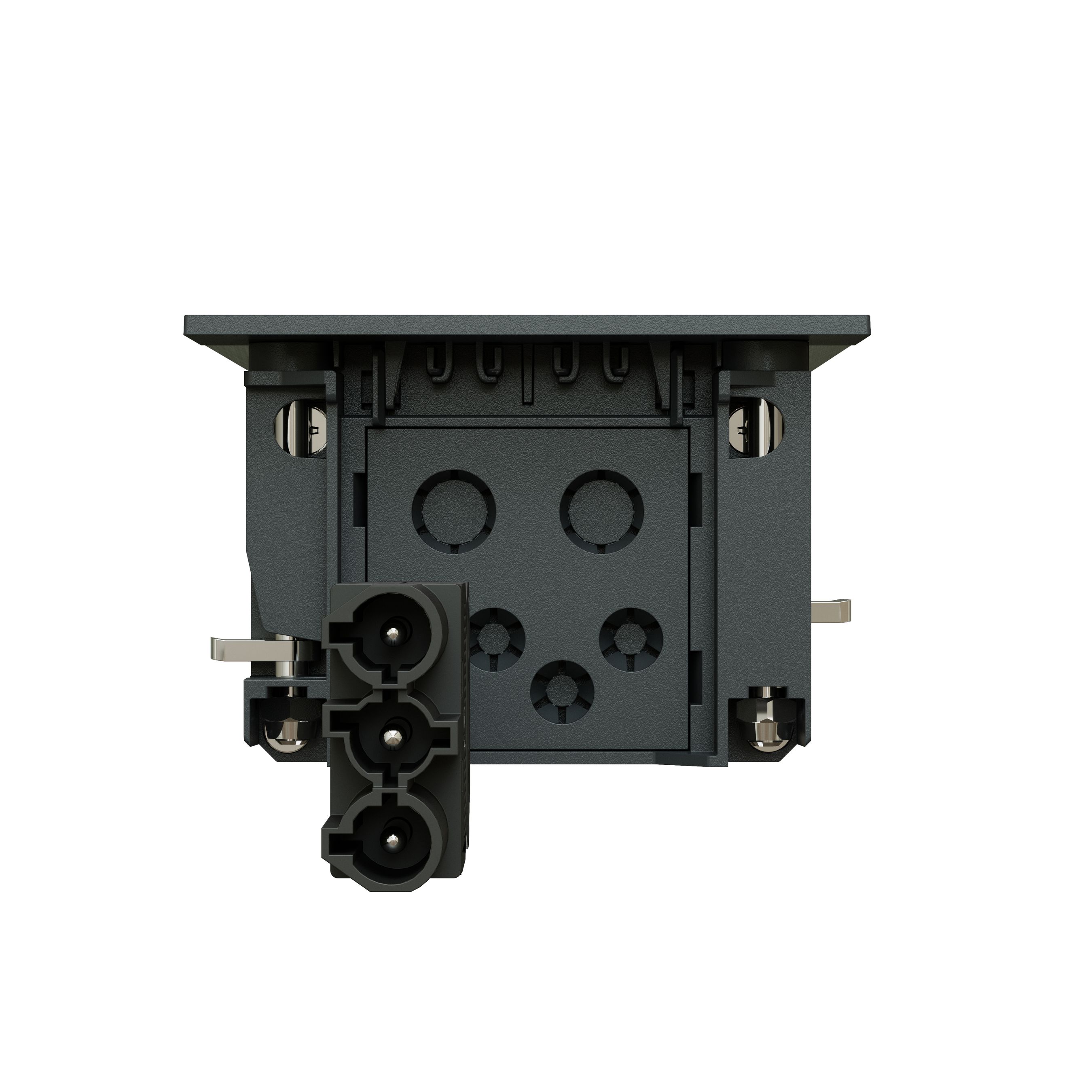 INTRO2.0 presa multipla anodizz. 2x tipo 13 1x USB-C 60W 2x vuoto