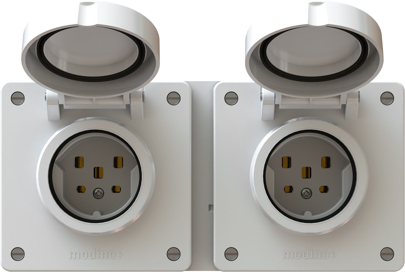 combinaison type 25 / type 25 ta.2x1 ENC exo IP55 blanc