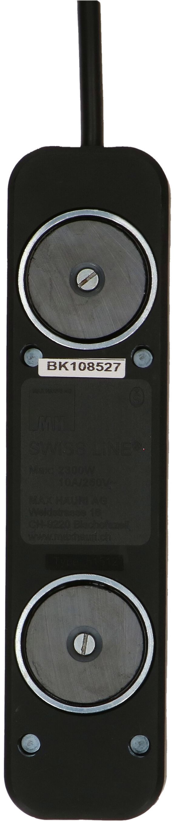 multiprise Swiss Line 5x type 13 noir aimant 5m