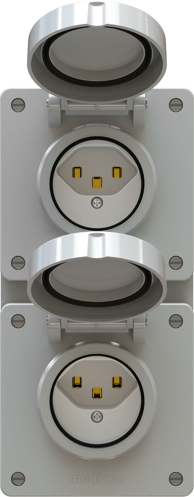 combinaison type 23 / type 23 ta.2x1 ENC exo IP55 gris clair