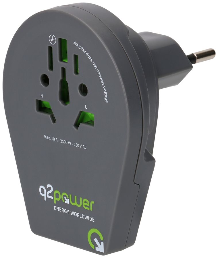 Q2 Power adaptateur mondial CH - USB