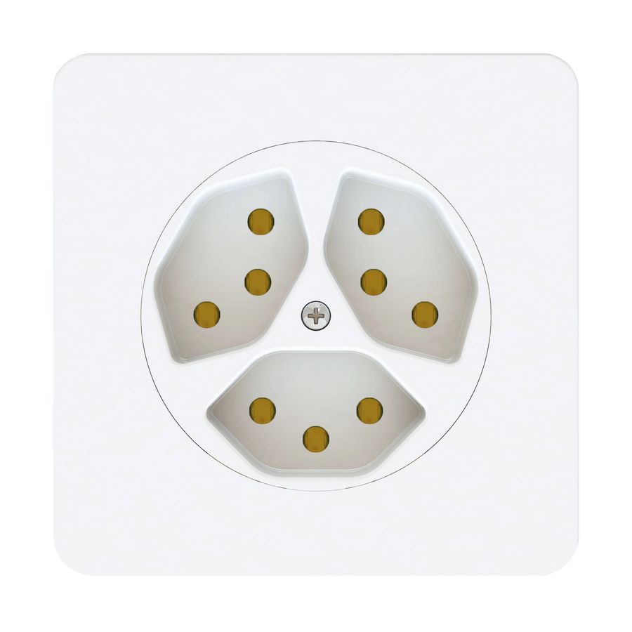 prise 3x type 13 ta.1x1 ENC maxONE blanc