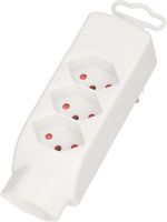 multi adaptateur Safety Line 4x type 13 3-pôles blanc rotatif