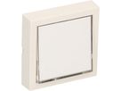 Bouton-poussoir carré blanc ivoire