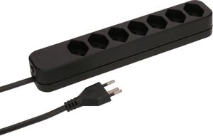 multiprise Swiss Line 7x type 13 noir 5m