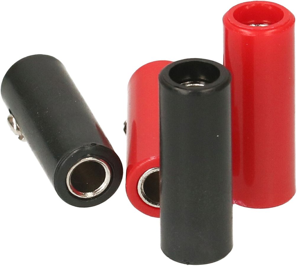 couplage banane 4mm assorti avec raccord à visser / 4 pièces