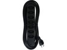 Steckdosenleiste Swiss Line 7x Typ 13 schwarz Magnet 5m