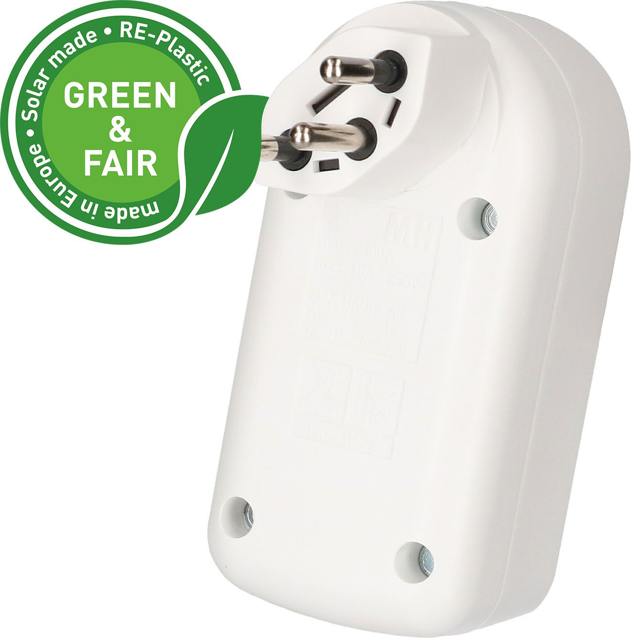 multi adaptateur ADAPT 2x type 13 blanc rotatif inter. Green+Fair