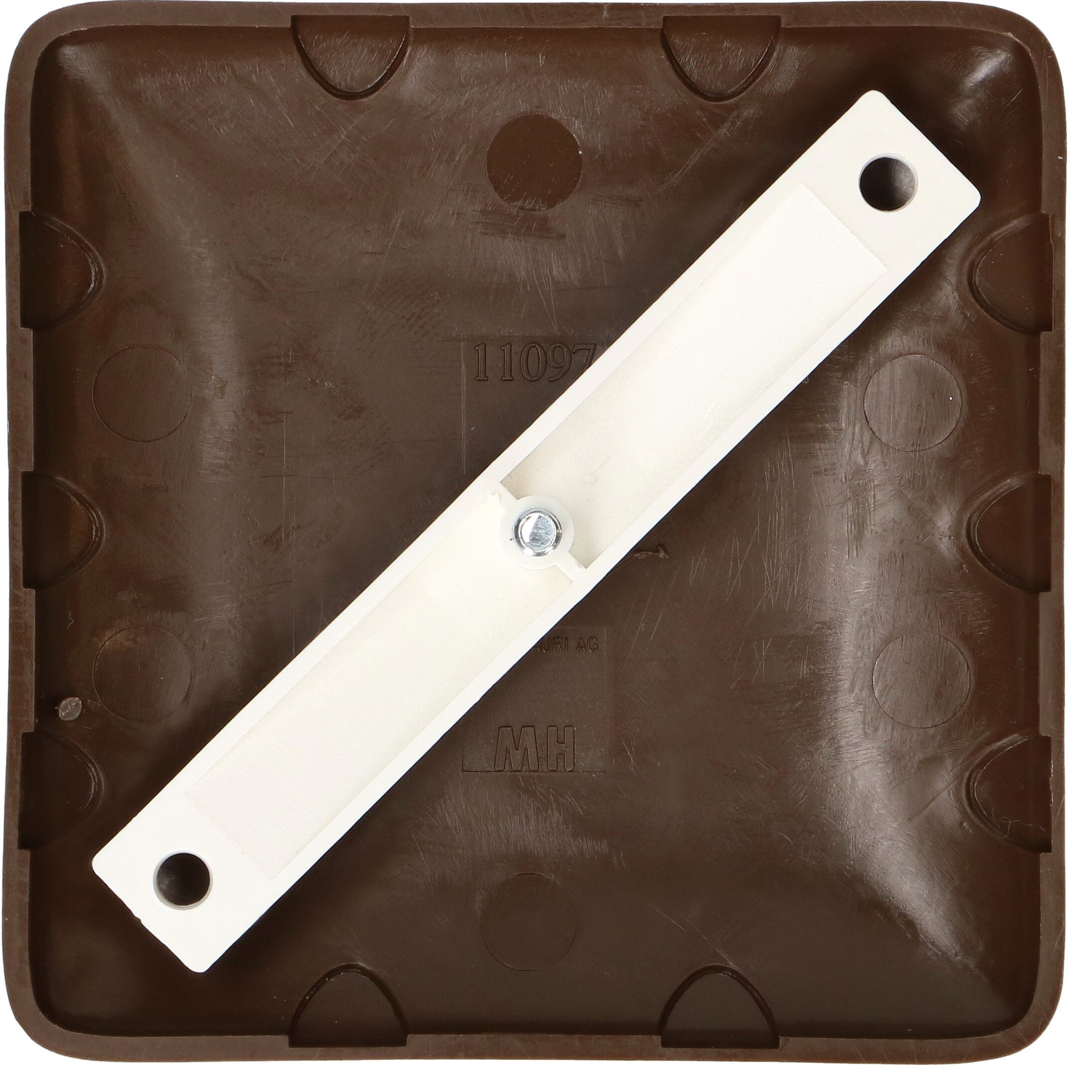 rosette de plafond carré barre marron