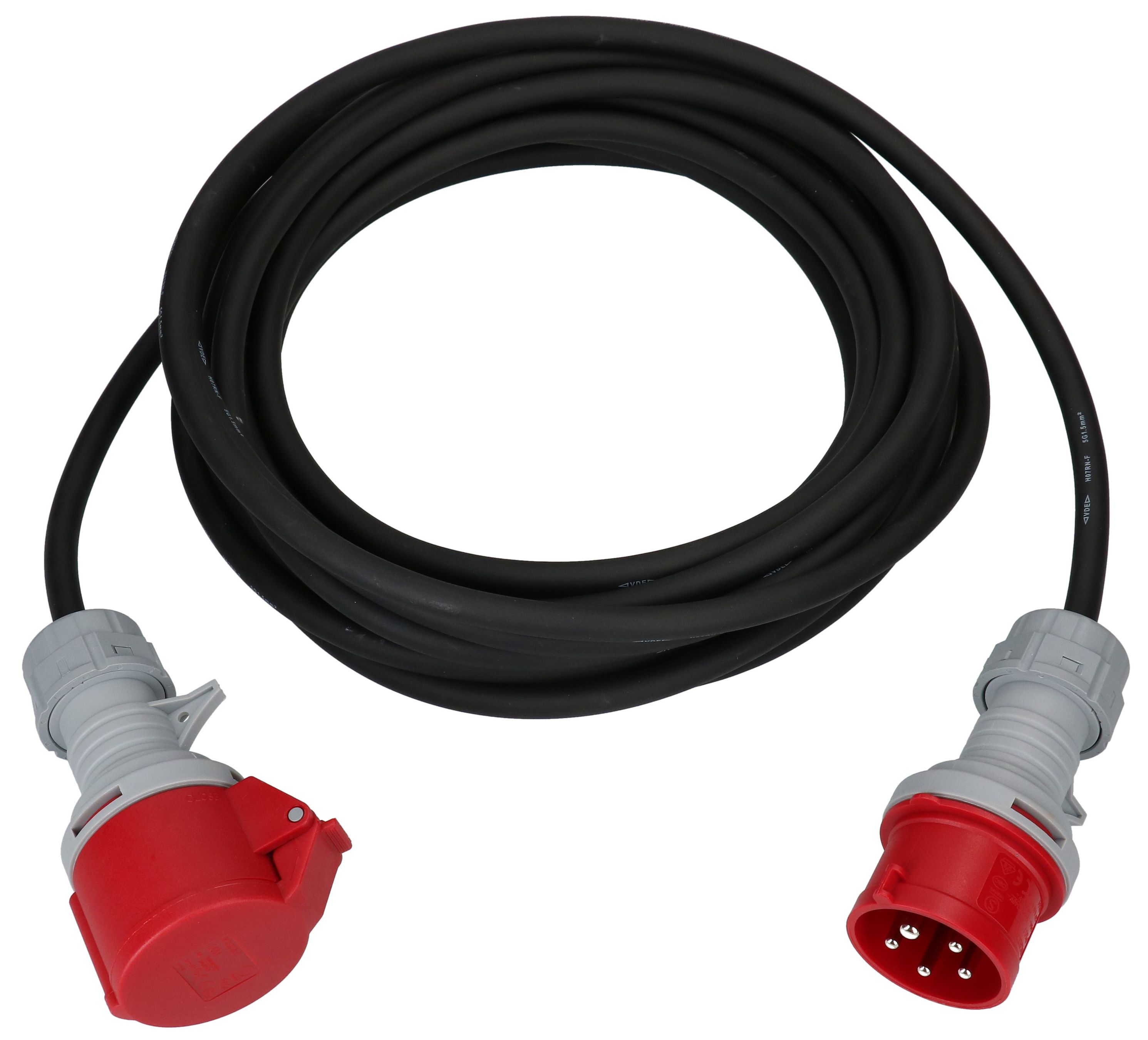 rallonge CEE H07RN-F5G1.5 noir 10m IP44 5 pôles