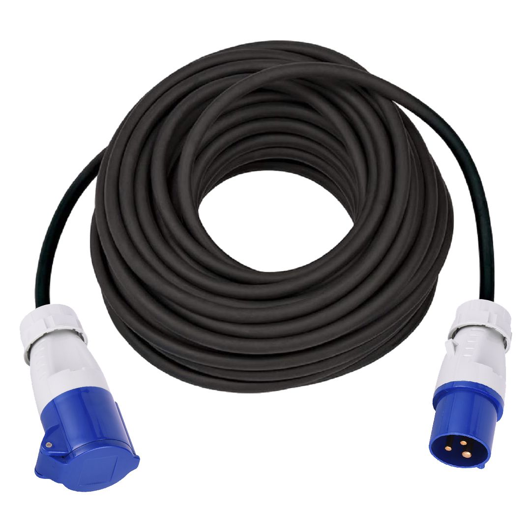 CEE-Verlängerung H07RN-F3G1.5 schwarz 25m IP44 3 polig