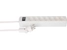 multiprise Safety Line 7x type 13 BS blanc interrupteur 2m cli.