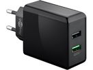 adattatore di ricarica rapida dual USB 2x USB-A QC 28W nero