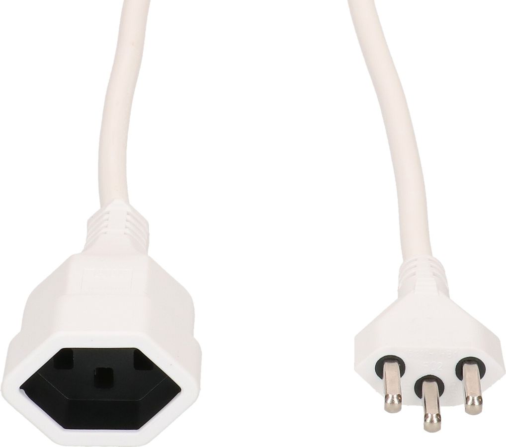 Rallonge TD H05VV-F3G1.5 3m blanc type 23 / type 23