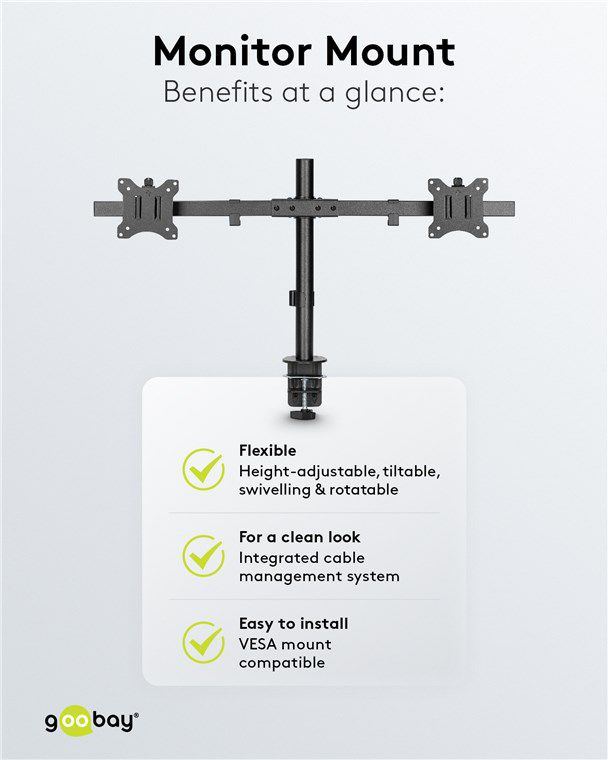 Doppel-Monitorhalterung Fix