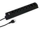 multiprise Prime Line 8x type 13 noir interrupteur 3m