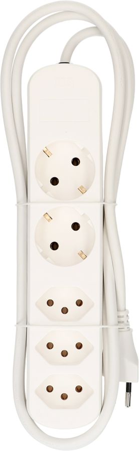 multiprise Basic Line 3x type 13 2x Schuko blanc 1.5m