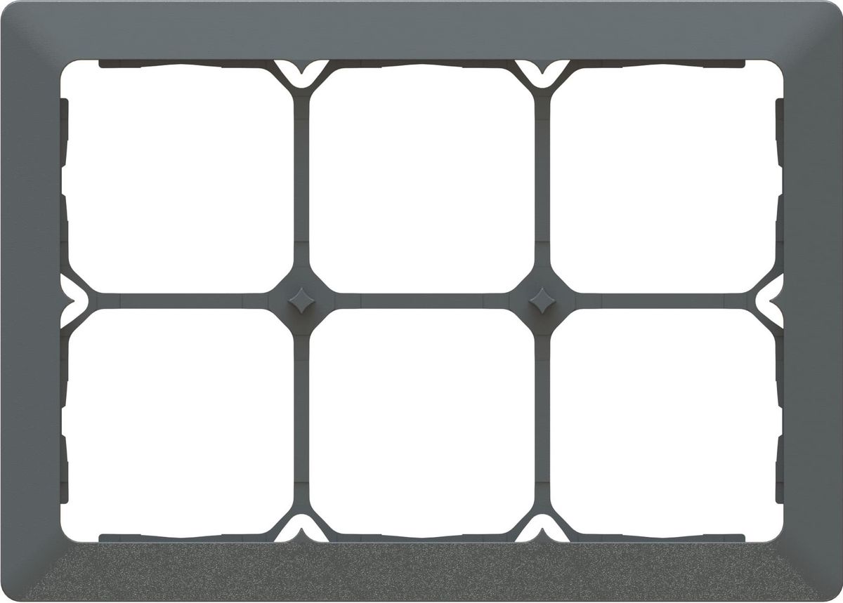 Abdeckrahmen Gr.3x2 UP inkl. Designprofil priamos anthrazit