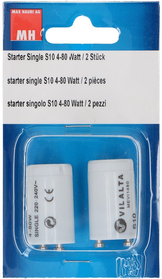 starter single S10 4-80 Watt / 2 pièces