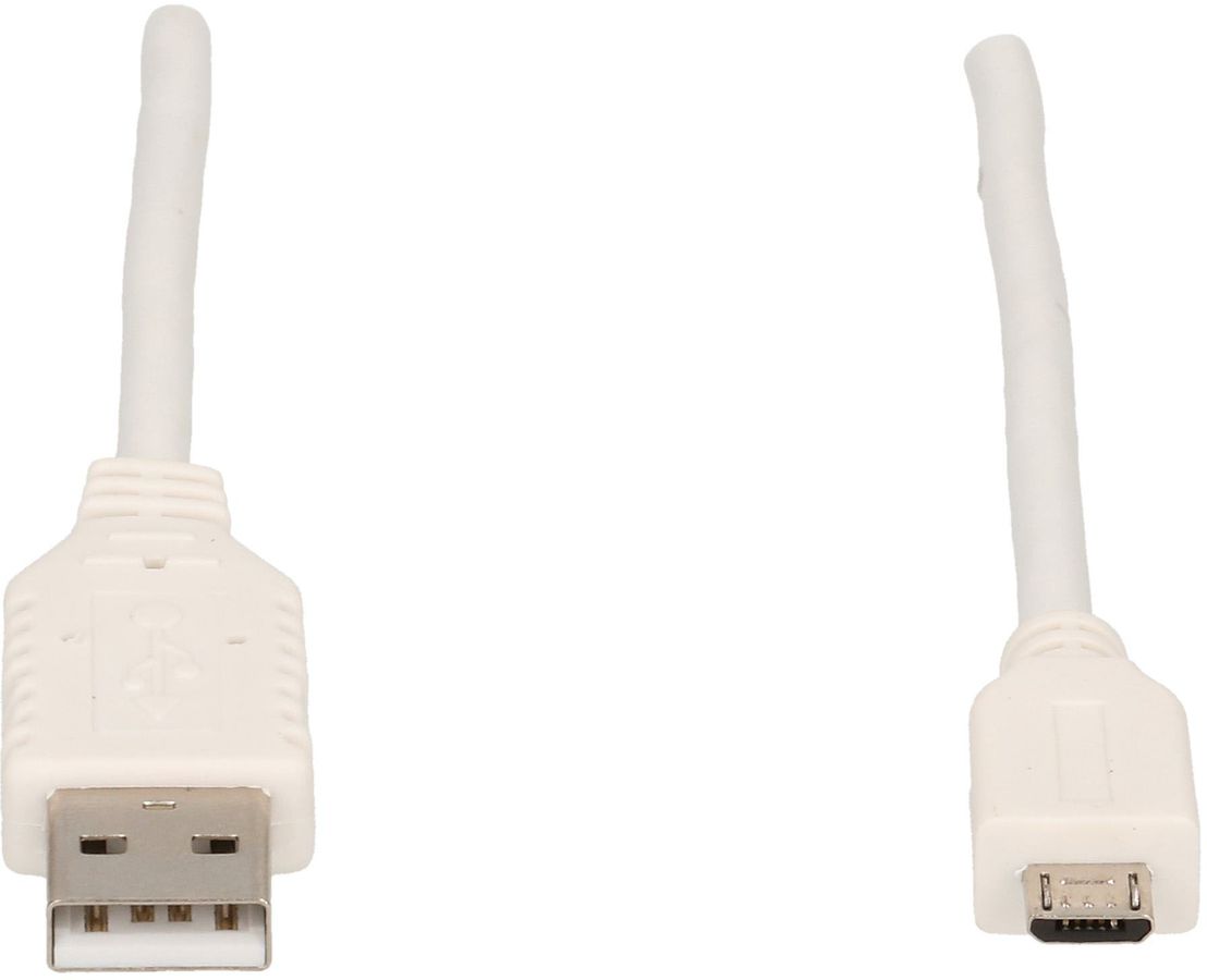 câble de recharge USB-A vers Micro-USB-B 2m blanc
