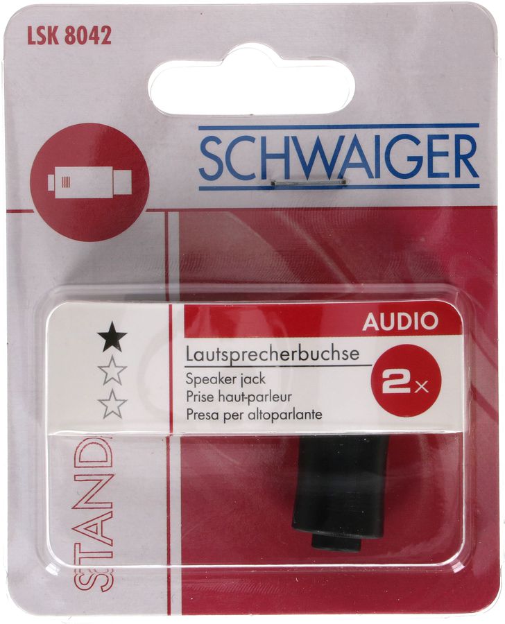 prise haut-parleur noir 2 pièces