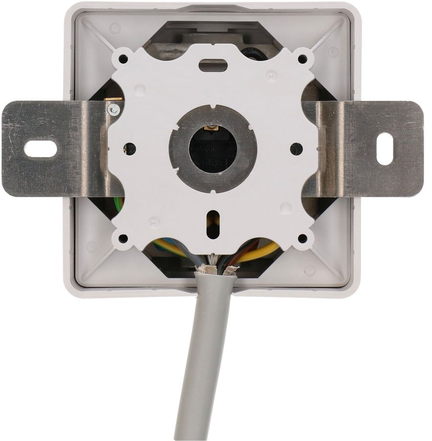 Steckdose 1x Typ 25 AP mit Montagebügel priamos weiss